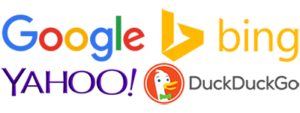 search engines,duckduckgo,google,bing